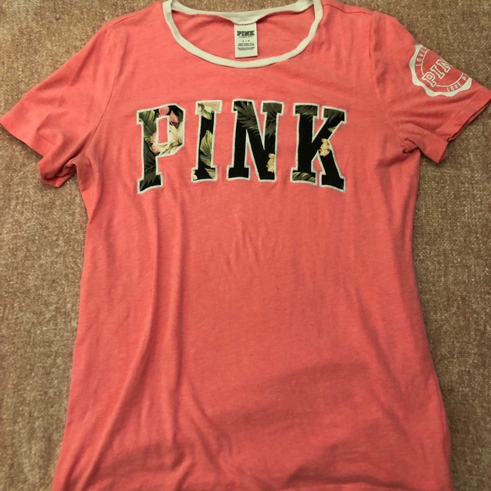 Pink short sleeved t shirt